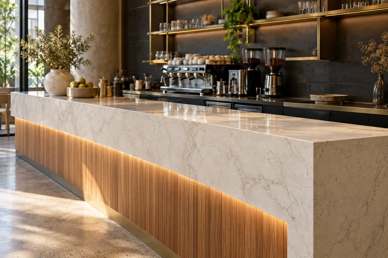 Commercial counter design inspiration with a stone surface