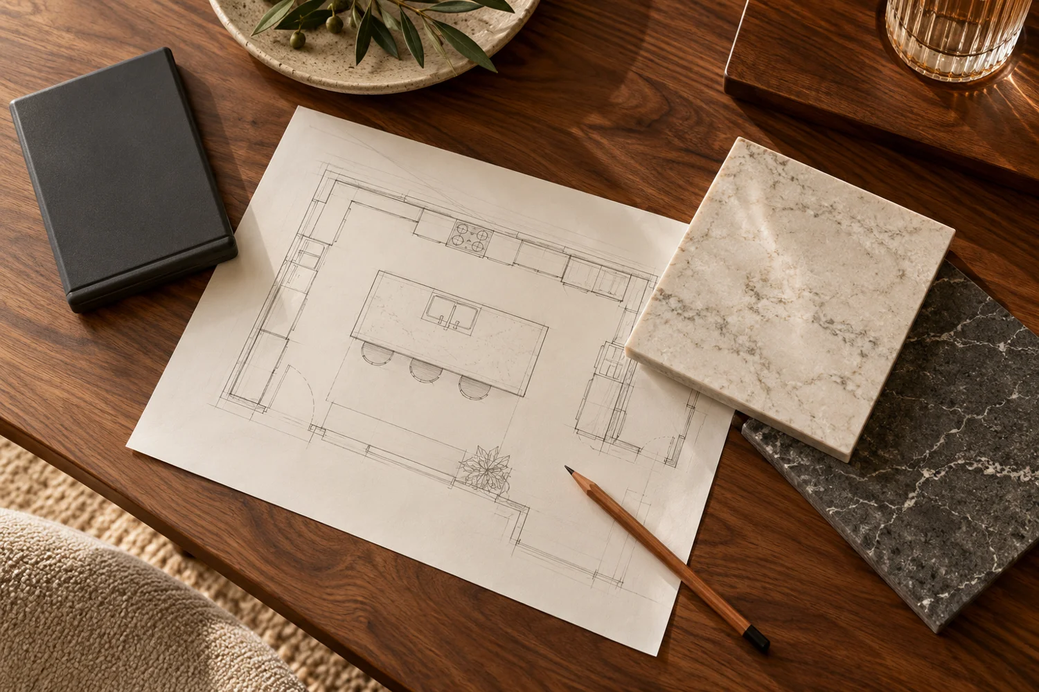 Concept stone benchtop costs design planning