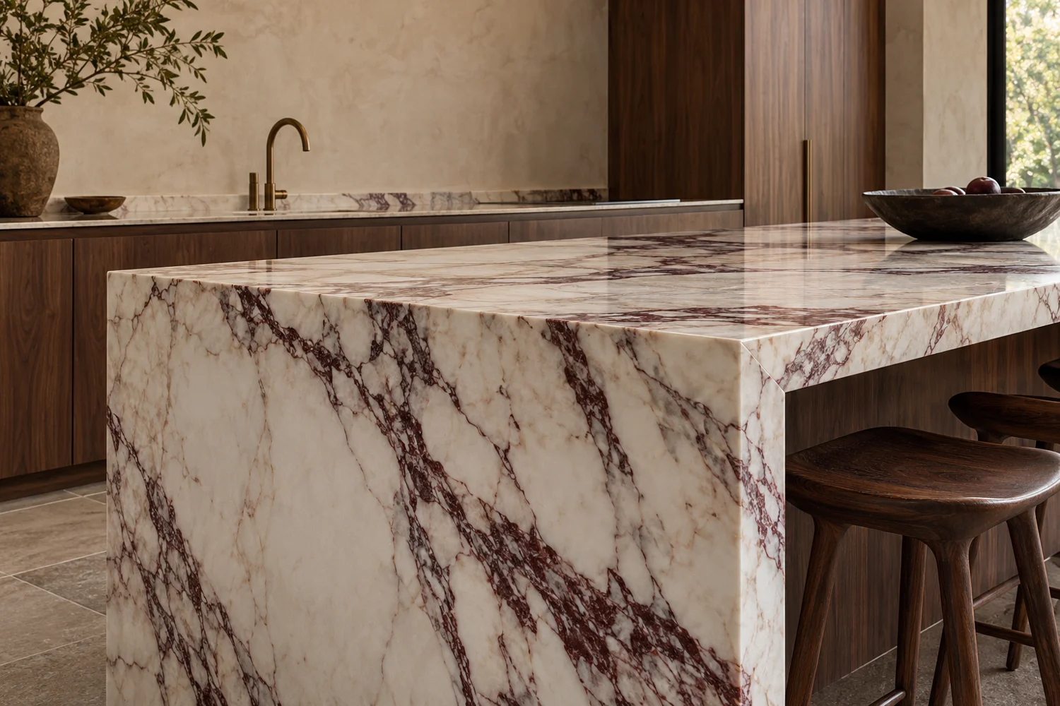 Concept waterfall kitchen islands design planning