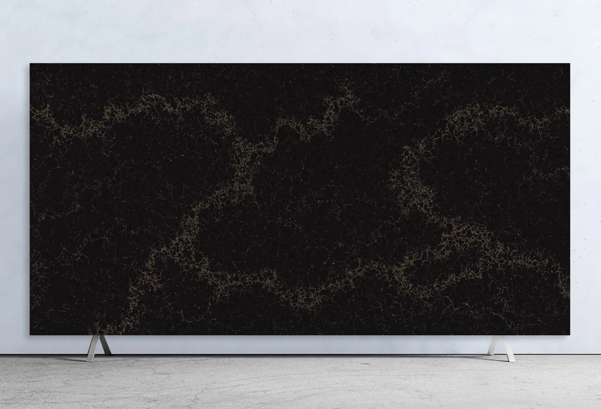 Caesarstone 5100 Vanilla Noir mineral surface sample
