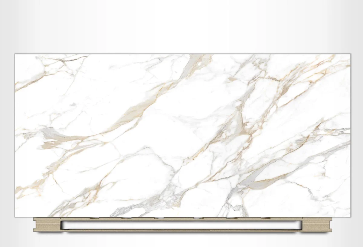 Neolith Calacatta Roma Silk sintered stone sample